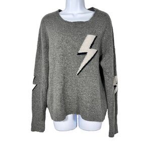 Rails Womens Virgo Bolted Sweater Sz M Relaxed Cashmere Wool Blend Gray Casual